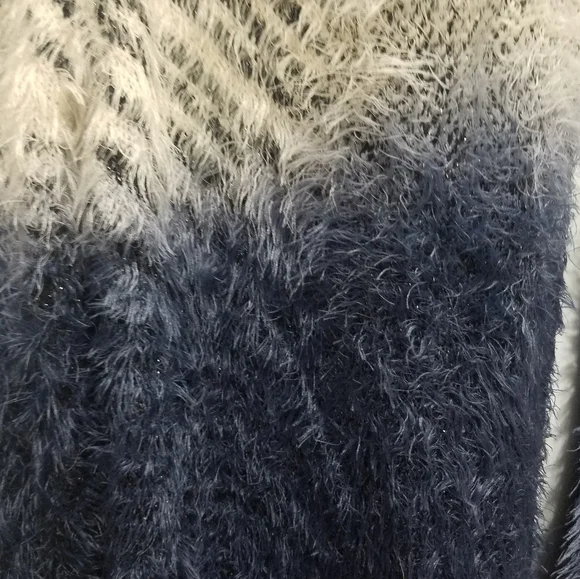 Orange Creek Cozy Cardigan Blue and Cream - Picture 2 of 7